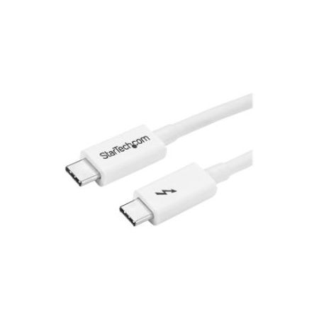 StarTech 3.3ft (1m) Thunderbolt 3 Cable, 20Gbps, 100W PD, 4K Video, Thunderbolt-Certified - TBLT3MM1MW