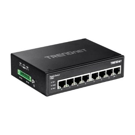 TRENDnet TI-G80 8-Port Hardened Industrial Gigabit DIN-Rail Switch