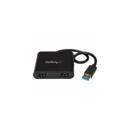 StarTech USB to HDMI Display Adapter, External Graphics Card, USB 3.0 Type-A Dual Monitor Adapter, Windows Only - USB32HD2