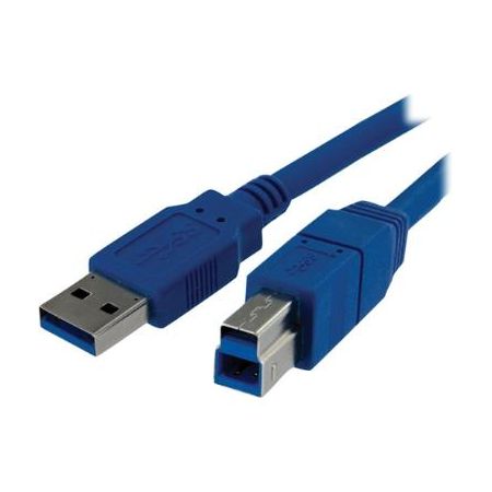 StarTech 1' (0.3m) SuperSpeed USB 3.0 A to B Cable Male/Male (Blue) - USB3SAB1