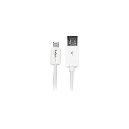 StarTech 10 ft Long White Apple Lightning to USB Cable iPhone iPod iPad - USBLT3MW