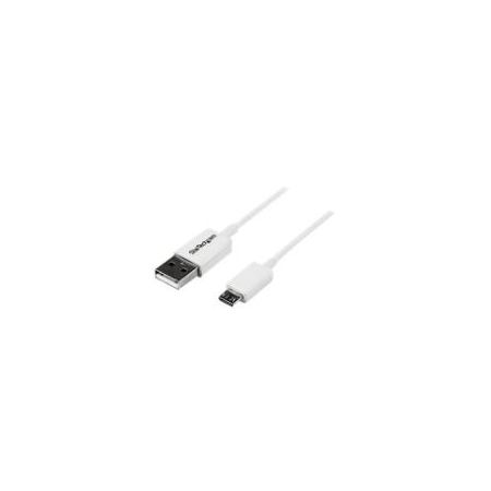 StarTech 0.5m White Micro USB Cable - A to Micro B - Micro USB Charger - USBPAUB50CMW