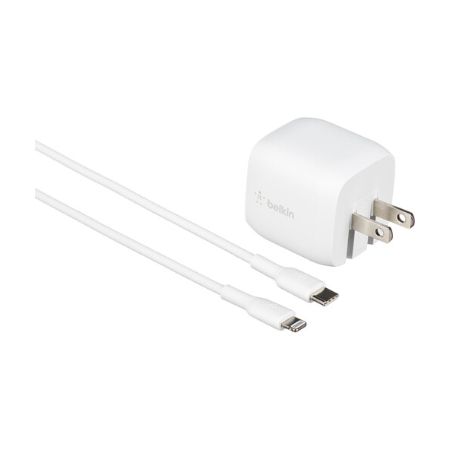 Belkin Boost Charge 30W USB-C GaN Wall Charger + USB-C to Lightning Cable - WCH001DQ1MWH-B5