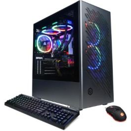 Black Power Computer CyberPowerPC Gamer Supreme Liquid Cool SLC10000CPGV16 Desktop Computer ...