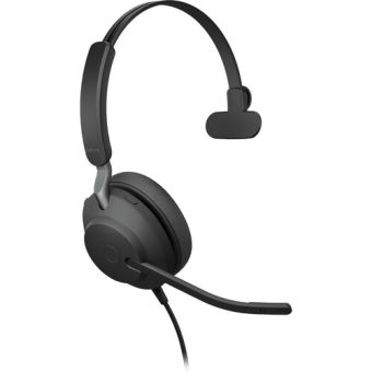 Jabra Evolve2 40 SE Mono Wired On-Ear Headset (Microsoft Teams, USB-A, Black)