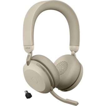 Jabra Evolve2 75 UC Noise-Canceling Wireless Headset (Gold Beige)