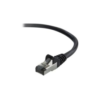 Belkin CAT5E RJ-45 M M UTP 24AWG Bootless PVC Ethernet Patch Cable, Black, 7ft - A3L781-07-BLK