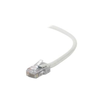 Belkin Cat5e/Cat5 15ft White Ethernet Patch Cable, No Boot, PVC, UTP, 24 AWG, RJ45, M/M, 350MHz, 15' - A3L791-15-WHT