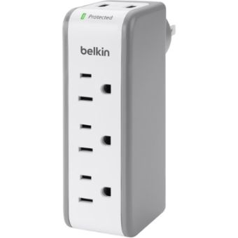 Belkin  SurgePlus 3-Outlet Mini Travel Surge Protector with USB-A Ports - BST300