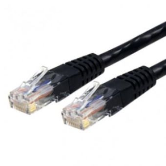 StarTech 100ft CAT6 Ethernet Cable - Black CAT 6 Gigabit Wire 100W PoE 650MHz Molded Patch Cord - C6PATCH100BK