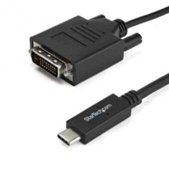 StarTech 6ft (2m) USB-C to DVI Cable - USB Type-C to DVI Adapter Cable - CDP2DVIMM2MB