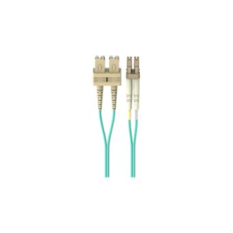 Belkin F2F402L7-03M-G Fiber Optic Cable; 10GB Aqua Multimode LC/SC Duplex MMF, 50/125