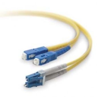 Belkin  Fiber Optic Cable, LC-SC, 8.3 125um, Duplex Singlemode, 15m - F2F802L7-15M