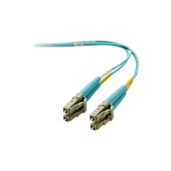 Belkin Fiber Optic Cable, 10GB/100GB Aqua Multimode LC/LC Duplex, 50/125 OM4 - F3F004-05M