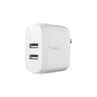 Belkin Dual USB-A Wall Charger 24W - WCB002DQWH