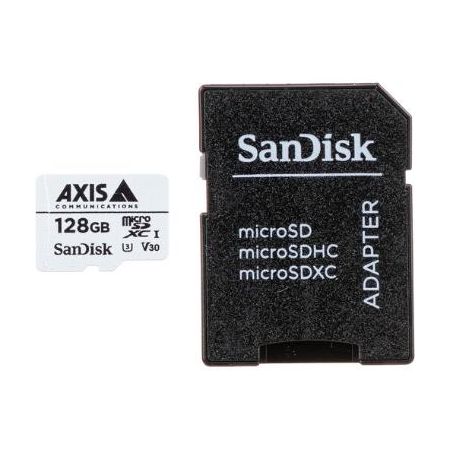 Axis Communications 01491-001 128GB Surveillance UHS-I microSDXC Memory Card with SD Adapter