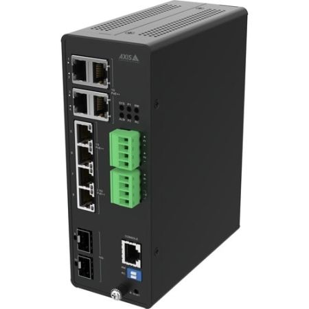 Axis Communications D8208-R 8-Port Multi-Gig PoE 4 Compliant Industrial Outdoor Managed Switch