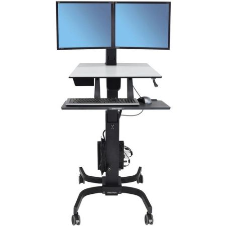 Ergotron WorkFit-C Dual Sit-Stand Workstation (Black)