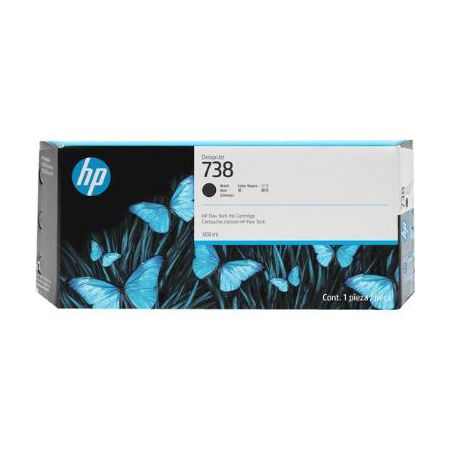 HP 498N8A 738 Designjet Black Ink Cartridge (300mL)