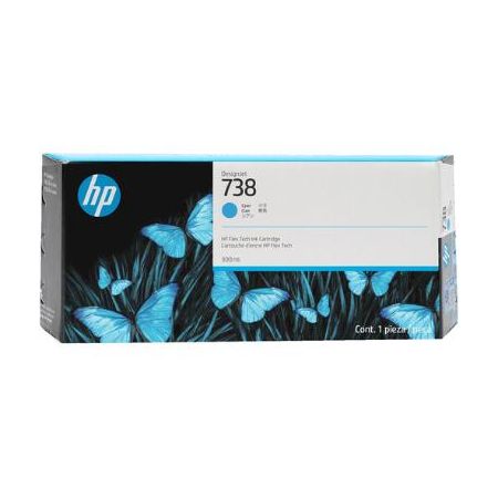 HP 676M6A 738 Designjet Cyan Ink Cartridge (300mL)