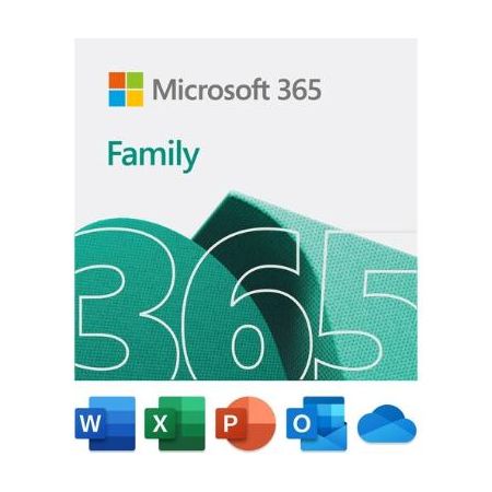 Microsoft 6GQ-00091 365 Family (6 PC or Mac Licenses / 12-Month Subscription / Download)