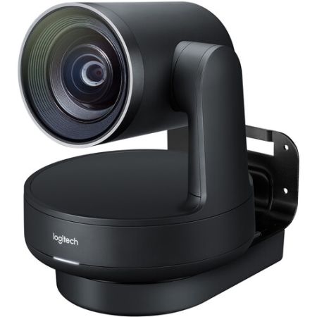 Logitech Rally Plus 4K UHD Conference Camera System with Dual-Speakers and White Mic Pods Set