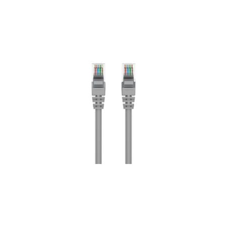 Belkin Cat6 12ft Grey Ethernet Patch Cable, UTP, 24 AWG, Snagless, Molded, RJ45, M/M, 12' - A3L980-12-S