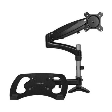 StarTech Single-Monitor Arm with Laptop Stand & One-Touch Height Adjustment - ARMUNONB