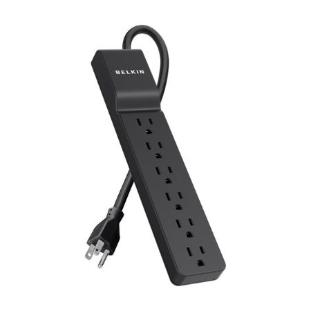 Belkin Surge Protector - 4 Outlets, 4ft Cord (BE106000-04-BLK)