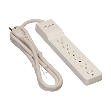 Belkin Surge Protector - 6 Outlets, 6ft Cord (BE106000-06-CM)