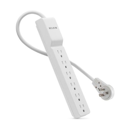 Belkin Surge Protector - 6 Outlets, 6ft Cord (BE106000-08R)