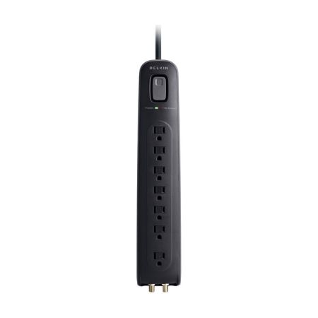 Belkin 4-Outlets Surge Protector - Black (BV107030-04-BLK)