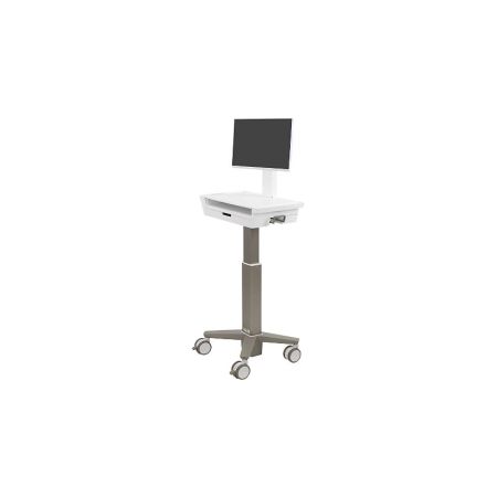 Ergotron CareFit Slim 2.0 cart - light-duty - for All-In-One / LCD display - drawer (1x1) - white, warm gray