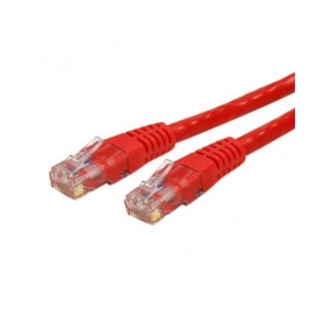 StarTech 100ft CAT6 Ethernet Cable - Red CAT 6 Gigabit Wire 100W PoE 650MHz Molded Patch Cord - C6PATCH100RD