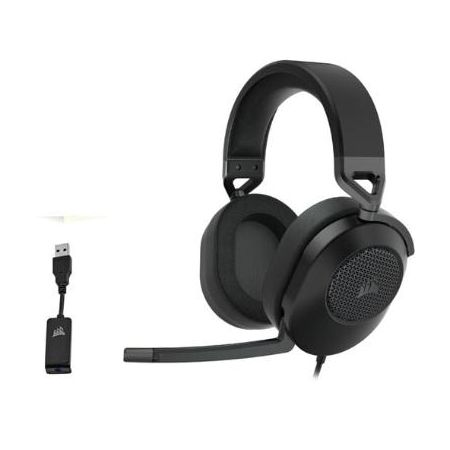 Corsair HS65 SURROUND Wired Gaming Headset Carbon Mini-phone (3.5mm) Wired - 32 Ohm