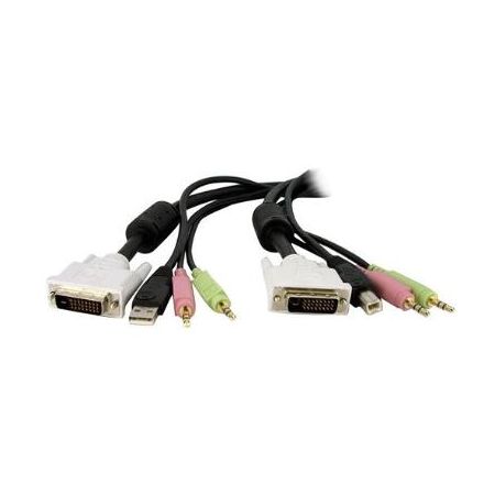 StarTech KVM Cable for DVI & USB KVM Switches with Audio & Microphone (6') - DVID4N1USB6