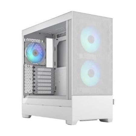 Fractal Design FD-C-POR1A-01 Pop Air RGB Mid-Tower Case (White Tempered Glass, Clear Tint)