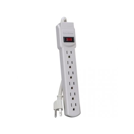 CyberPower GS60304 6-Outlet Power Strip (White)