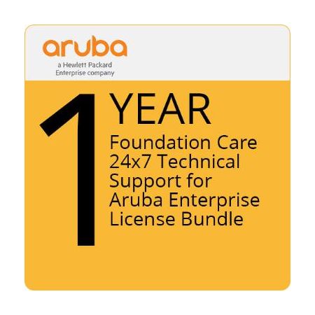 Aruba H8FN0E 1 Year Foundation Care 24x7 Technical Support for Aruba Enterprise License Bundle