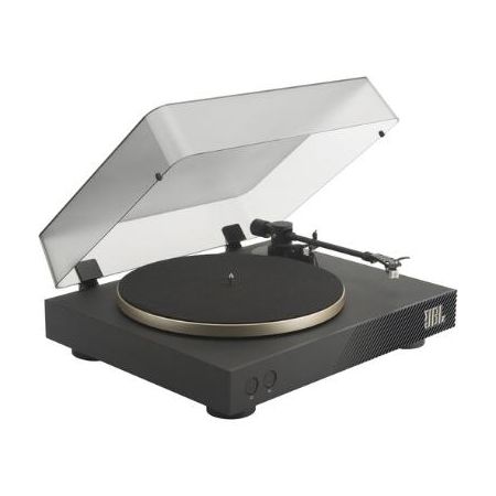 JBL SPINNERBTGLDAM Manual Two-Speed Turntable with Bluetooth (Black and Gold)