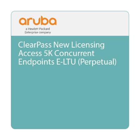 Aruba JZ404AAE ClearPass New Licensing Access 5K Concurrent Endpoints E-LTU (Perpetual)