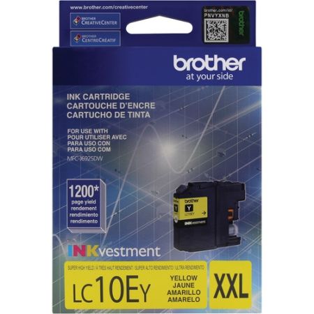 Brother LC10EY INK Vestment Super High Yield Yellow Ink Cartridge