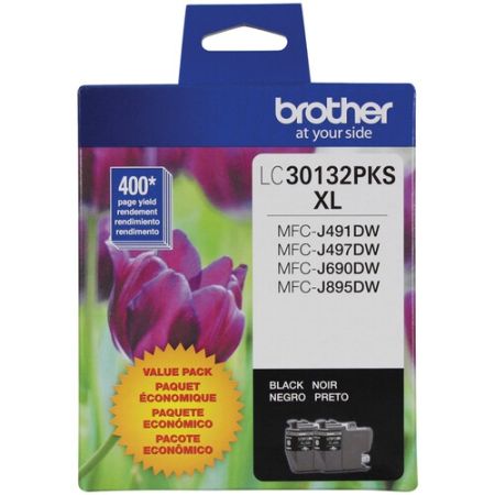 Brother LC30132PKS High Yield Black Ink Cartridge (2-Pack)