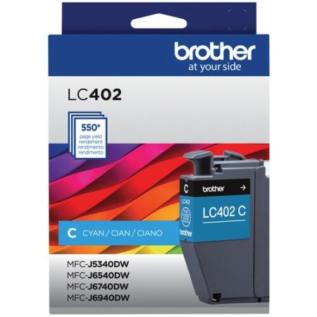 Brother LC402CS Genuine INK vestment Tank Standard-Yield Cyan Ink Cartridge