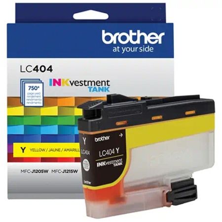 Brother LC404YS Genuine INK Vestment Tank Standard Yield Yellow Ink Cartridge