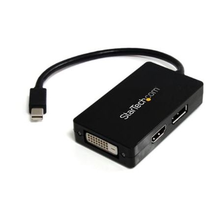 StarTech Mini DisplayPort to DisplayPort/DVI/HDMI Multifunction Adapter (Black) - MDP2DPDVHD