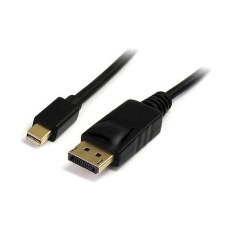 StarTech Mini DisplayPort Male to DisplayPort Male Cable (6', Black) - MDP2DPMM6