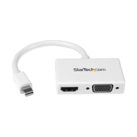 StarTech 2-in-1 Mini DisplayPort to HDMI/VGA Travel Adapter Converter (White) - MDP2HDVGAW