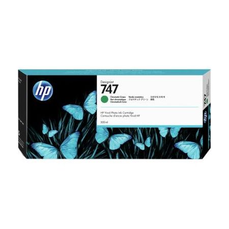 HP P2V84A 747 DesignJet Chromatic Green Ink Cartridge (300mL)