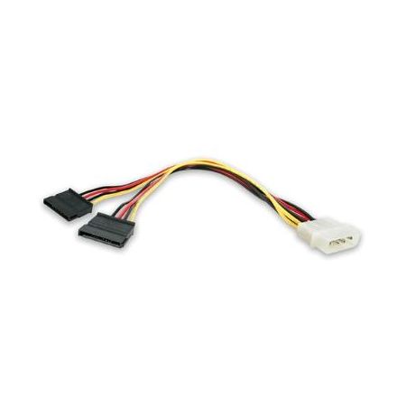 StarTech LP4 Male to 2x SATA Power Cable Y Adapter (1') - PYO2LP4SATA